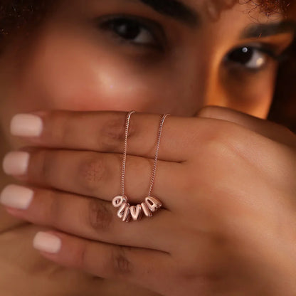 Customized name bubble necklace