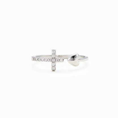 To my daughter - cross & heart ring