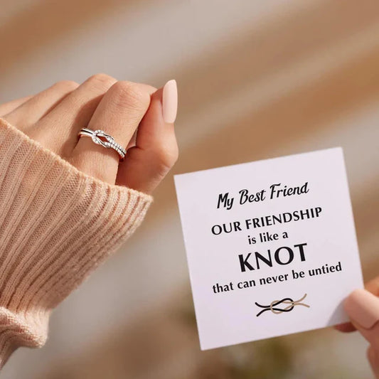 To my best friend - square knot ring