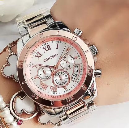 Rose gold luxury watch for women