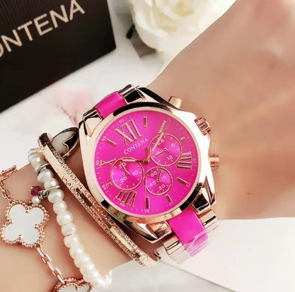 Rose gold luxury watch for women