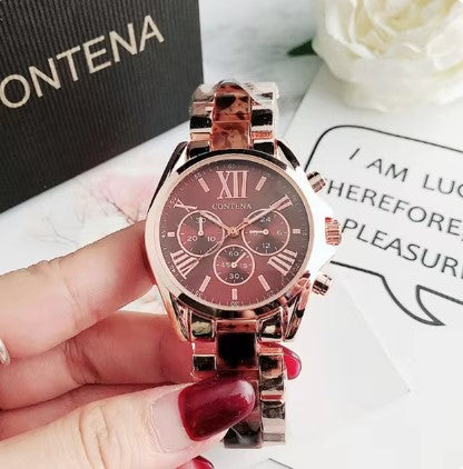 Rose gold luxury watch for women