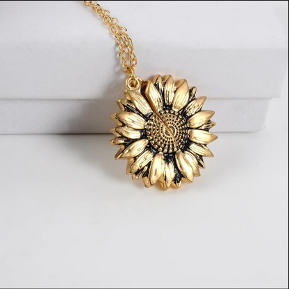 "You Are My Sunshine" Sunflower Necklace