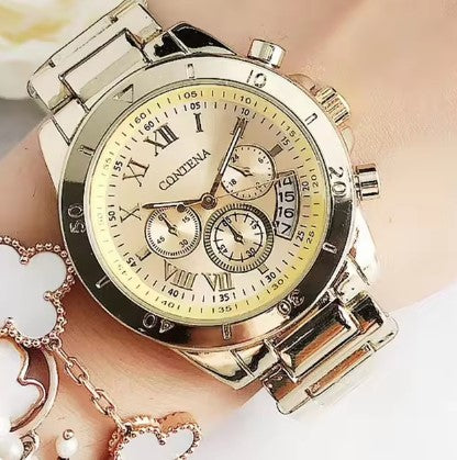 Rose gold luxury watch for women