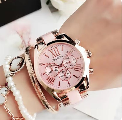 Rose gold luxury watch for women