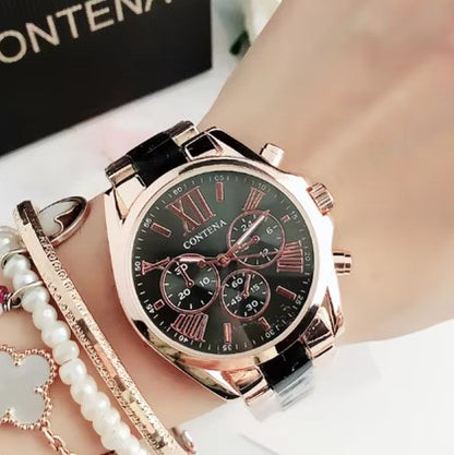 Rose gold luxury watch for women