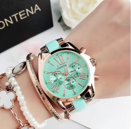 Rose gold luxury watch for women