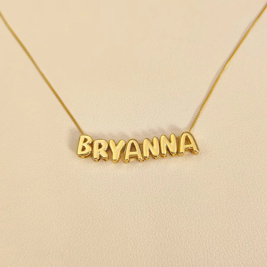 Customized name bubble necklace