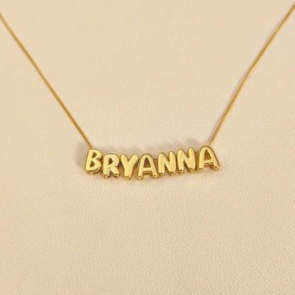 Customized name bubble necklace