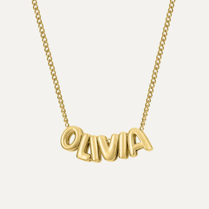 Customized name bubble necklace