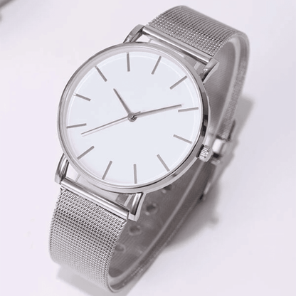 ModernLux - Minimalist Luxury Men's Watch with Stainless Steel Mesh Belt