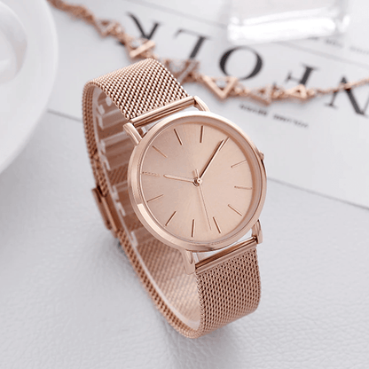 TimelessCharm - New Women's Rose Gold Bracelet Watch with Japan Quartz Movement