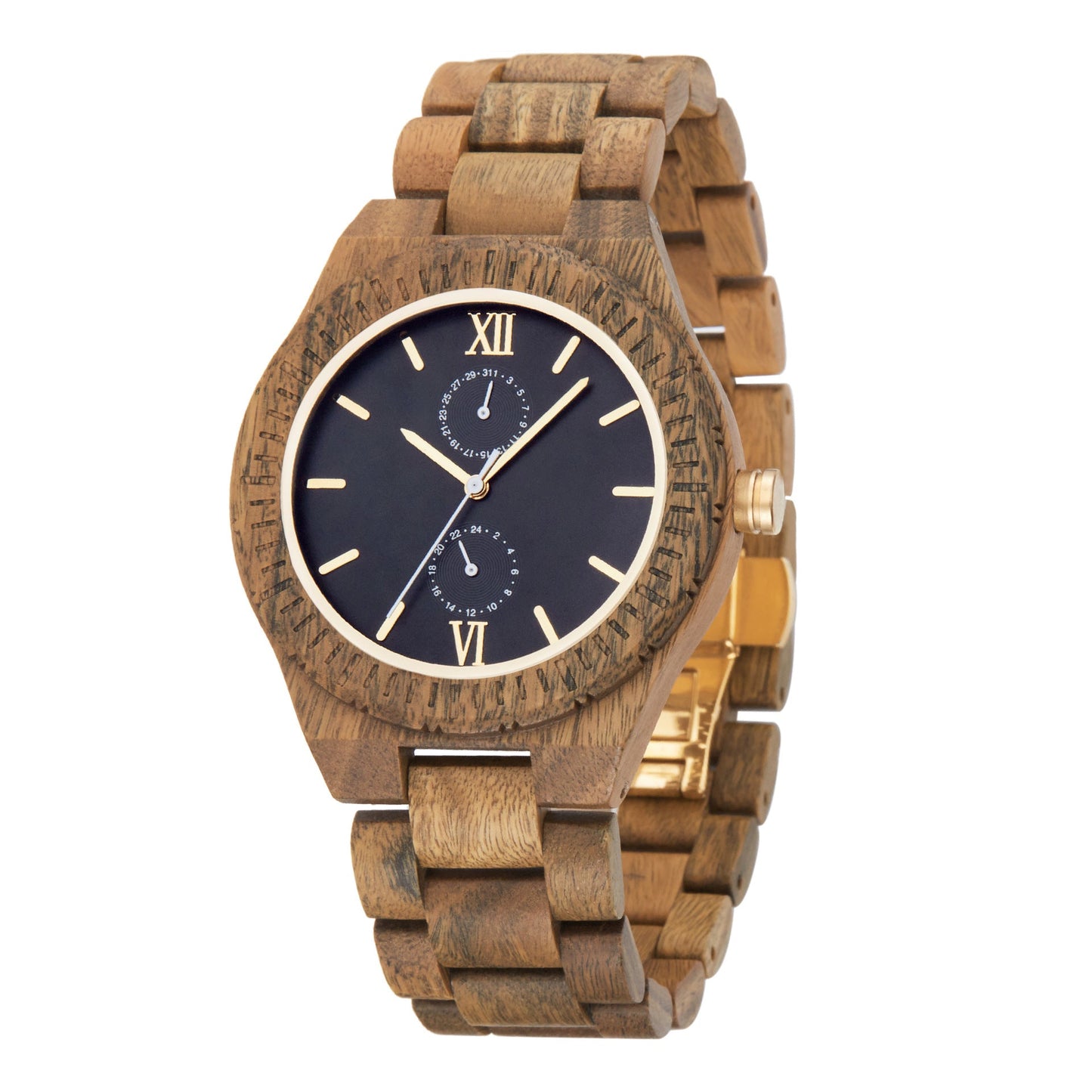 Mens Wooden Watch with Custom Engraving