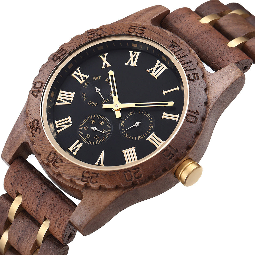 Customized Wooden Mens Analog Watch