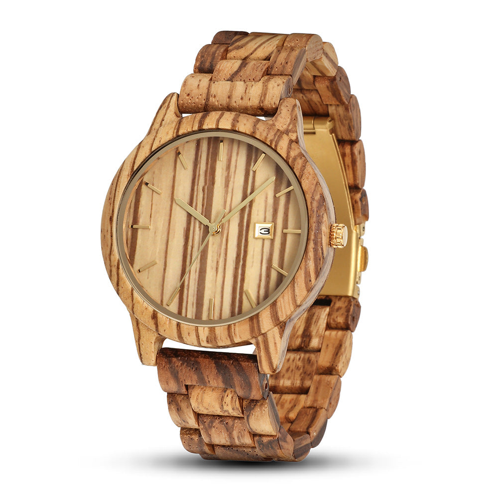 Sandal Wood Mens Quartz Watch