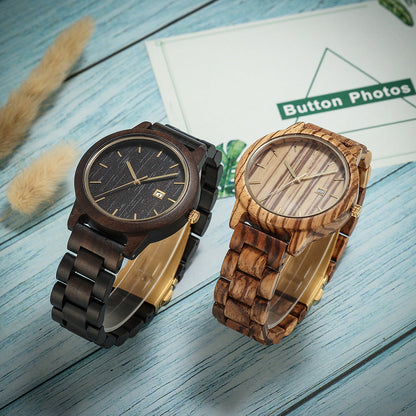 Sandal Wood Mens Quartz Watch