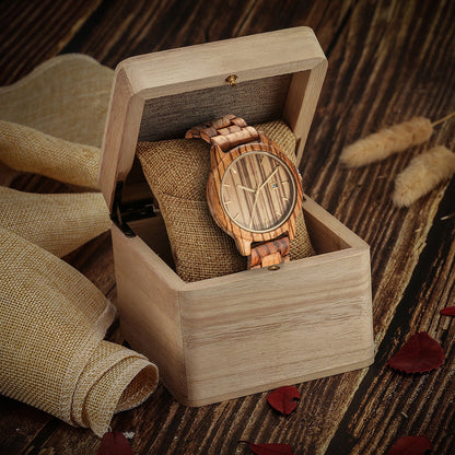 Sandal Wood Mens Quartz Watch