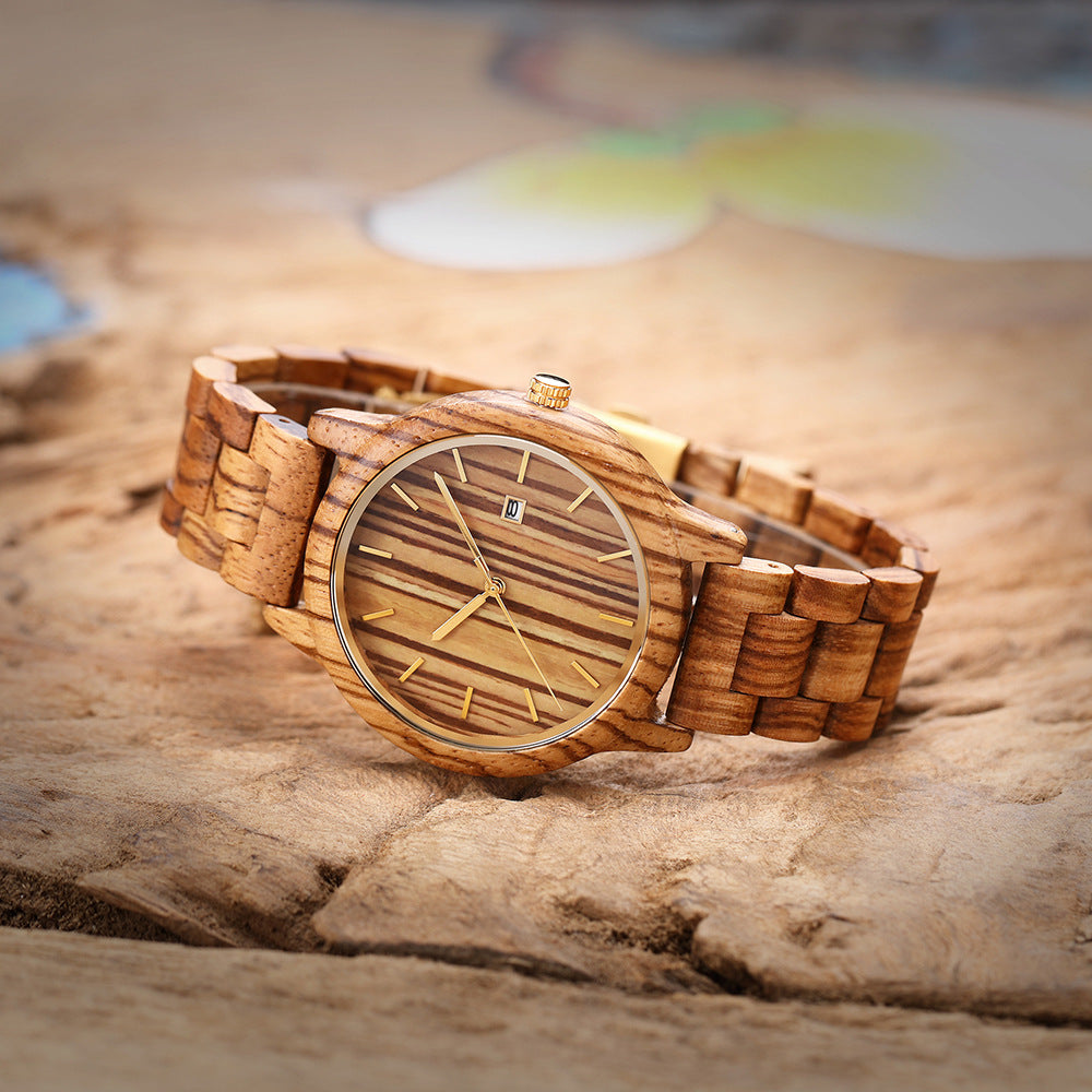 Sandal Wood Mens Quartz Watch