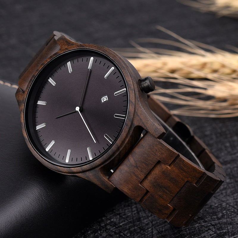 Sandal Wood Quartz Watch for Men