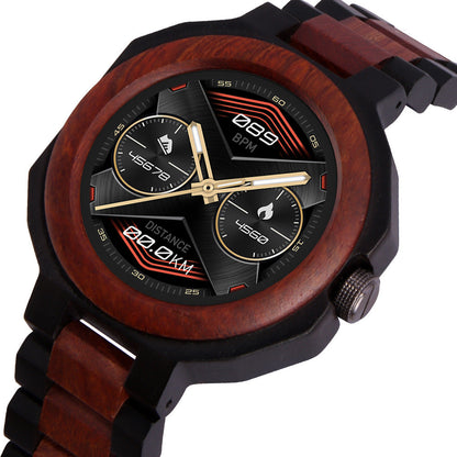 Mens Wooden Smart Watch