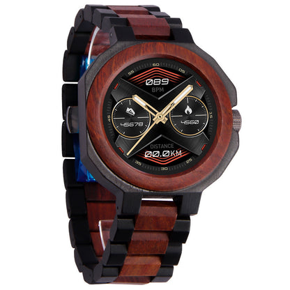 Mens Wooden Smart Watch