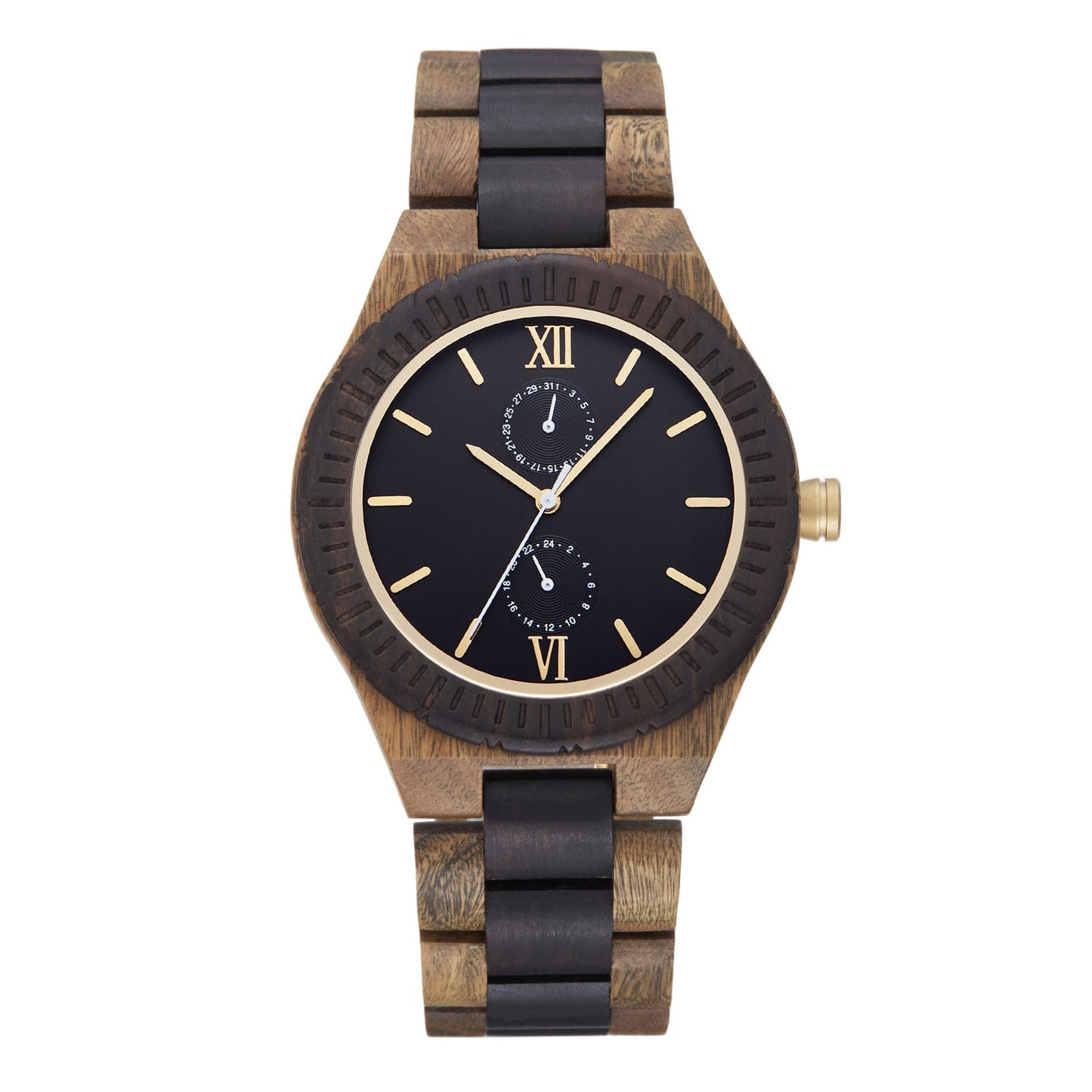 Mens Elegant Wooden Watch with Custom Engraving