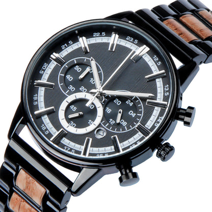 Customized Mens Wood Watch Multifunctional