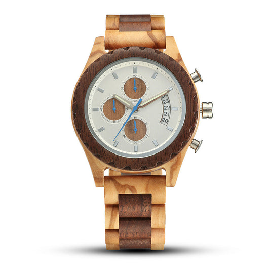 Wooden Multifunctional Watch for men